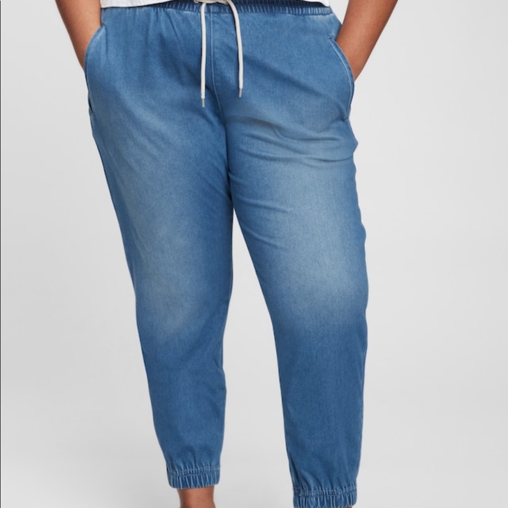 GAP High Rise Denim Joggers